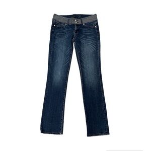 Seven7 Dark Wash Mid-Rise Straight Leg Jeans Size 6